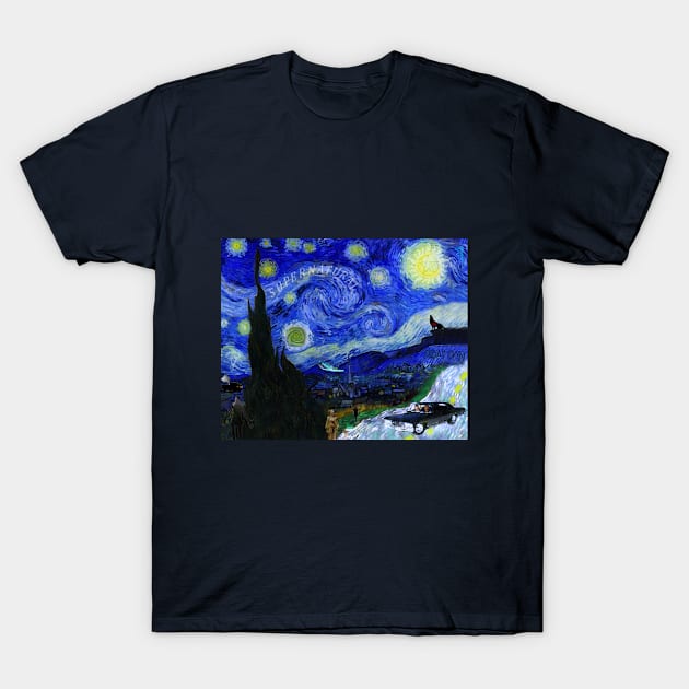 Baby's Dark & Starry Night - new Supernatural design! T-Shirt by Luvchildofelvis